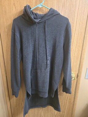 H&M Divided Grey Tunic Length Hooded Sweatshirt